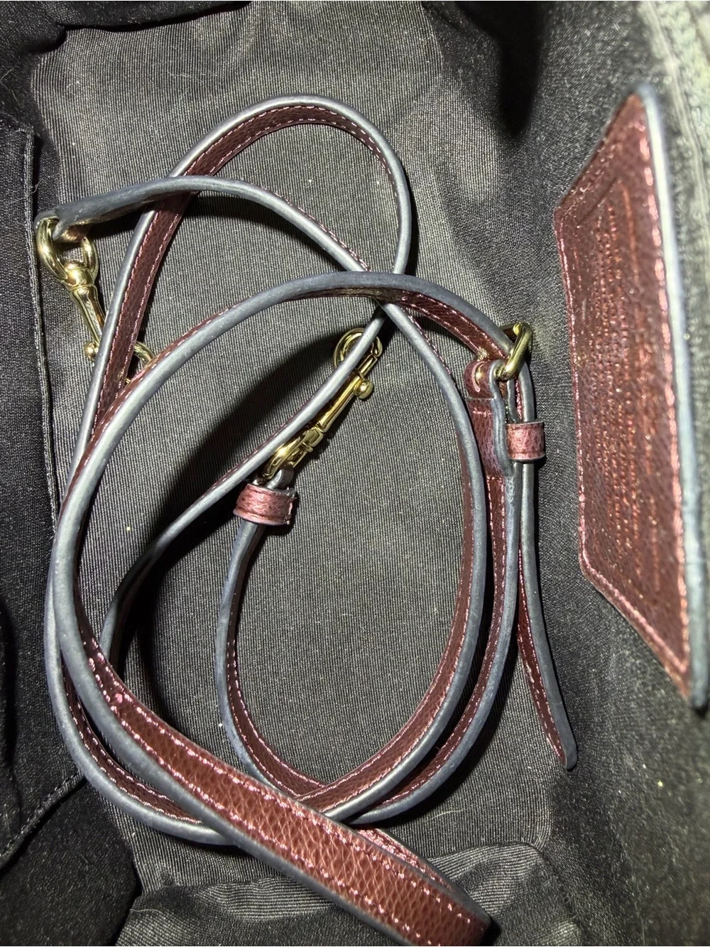 Coach Bennett Metallic Plum Dome Satchel with Gold Hardware - Picture 9 of 10